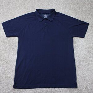 Fabletics Polo Shirt Mens XL Blue Nylon/Polyester S/S Pullover Athleisure‎ Golf